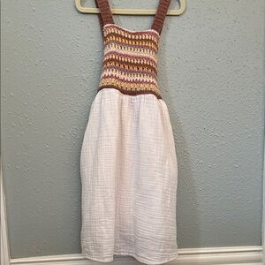 Girls’ Zara Dress w/ Crochet Top and Tie Back